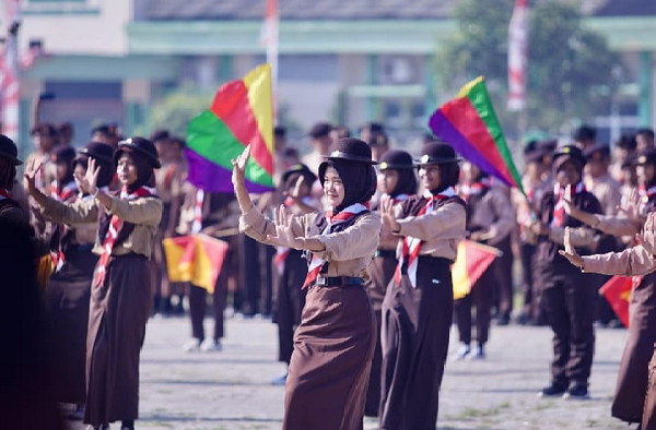 Kwarcab Pringsewu Gelar Upacara HUT Ke-63 Gerakan Pramuka