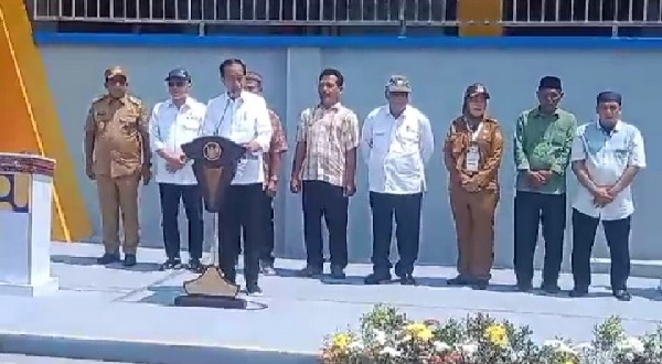 Presiden Jokowi Resmikan Pasar Pasir Gintung, Didampingi Walikota Bandar Lampung