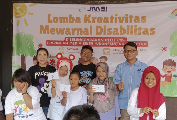 Anak Disabilitas, JMSI Metro Gelar Kegiatan Mewarnai