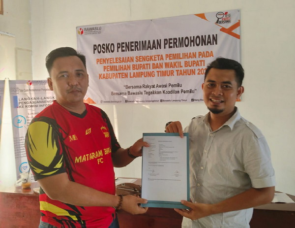 Bawaslu Lampung Timur Terima Laporan Dugaan Pelanggaran KPU