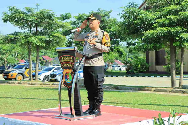 Kapolres Tubaba Pimpin Apel Ops Zebra Krakatau 2024